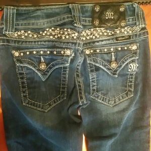 Miss Me Women's Embellished Dark Blue Denim Jeans